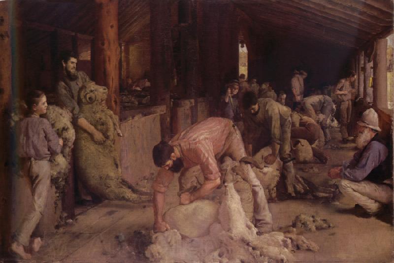 Tom roberts Shearing the rams Norge oil painting art